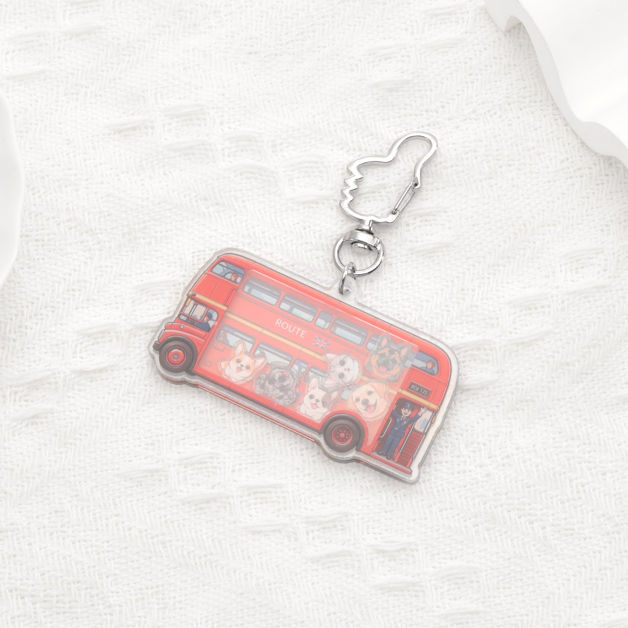 London Adventure Bus Acrylic Keychain