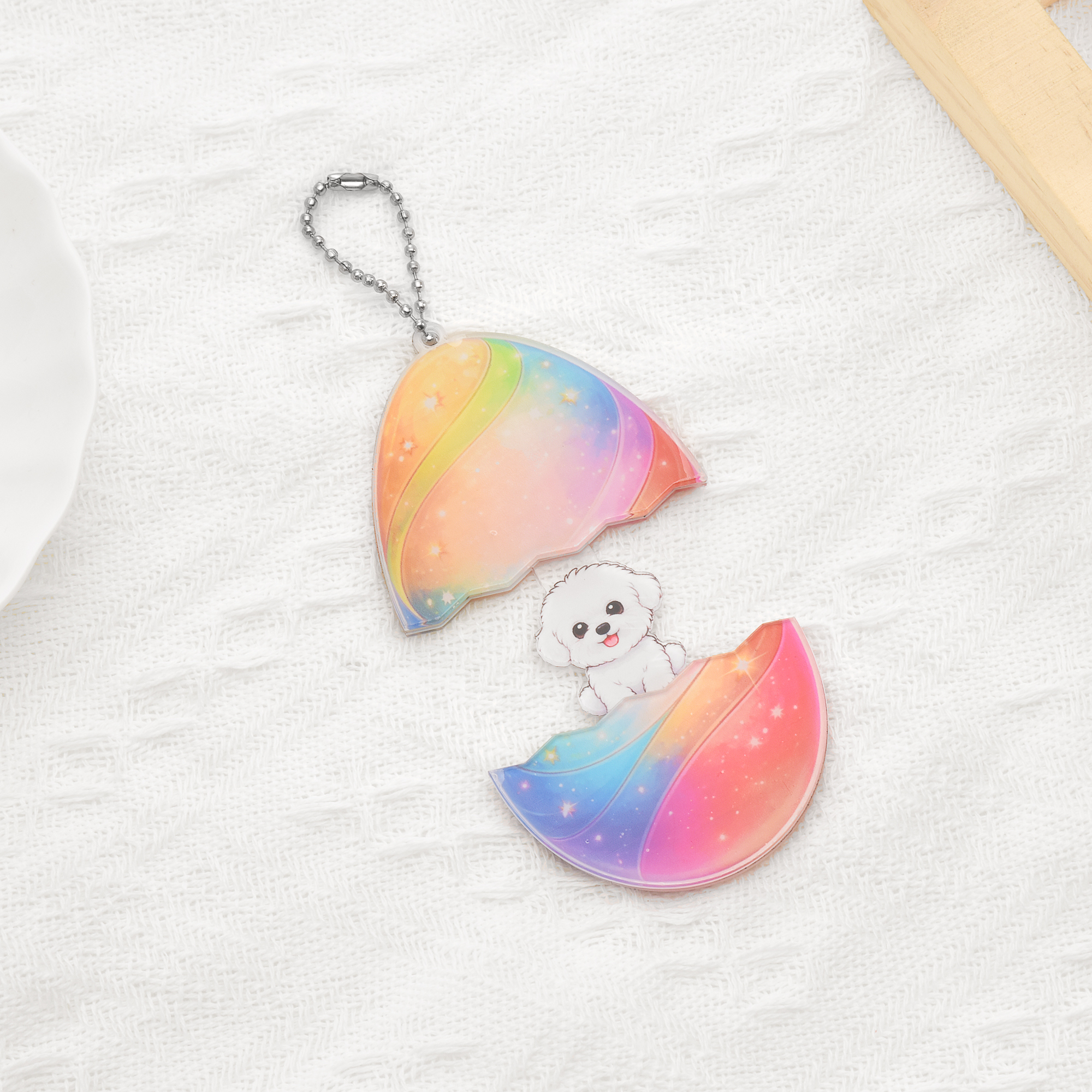 Rainbow Egg Keychain- Surprise Puggy Edition
